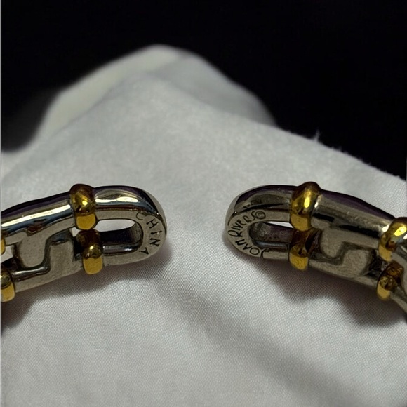 Vintage Joan Rivers Silver & Gold Tone Flexible Open Cuff Bracelet - Picture 5 of 9